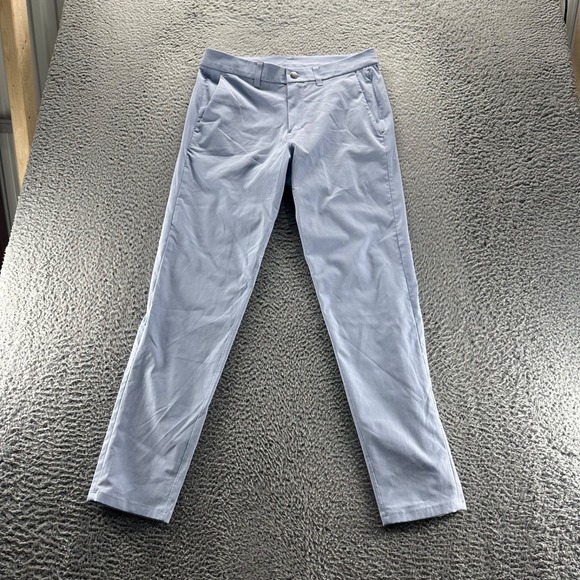 Lululemon Commission Chino Pants Mens 32x32 Purple 4 Way Stretch Slim Fit - Picture 1 of 9